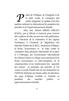L'ethique et la lutte contre la Corruption dans les Marches Publics