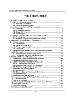 Vibrations et Acoustique des systemes Industriels