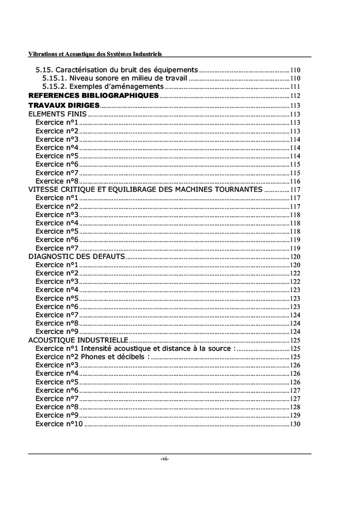 Vibrations et Acoustique des systemes Industriels