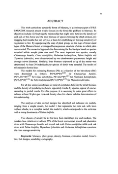 Caractérisation spatiale de combustible forestier par rapport au feu