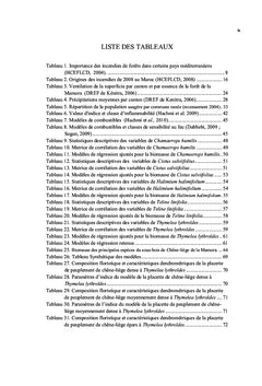 Caractérisation spatiale de combustible forestier par rapport au feu
