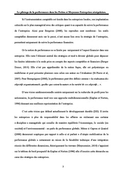 Le pilotage de la performance dans les Petites et Moyennes entreprises