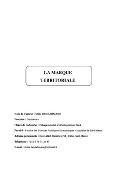 La marque territoriale