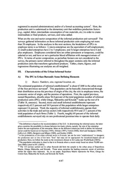 Microeconomic evidence on the Performance of the Informal Non-Farm Sector