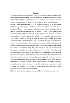 Amélioration de la production laitière par l'insémination artificielle