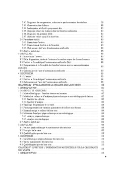 Amélioration de la production laitière par l'insémination artificielle