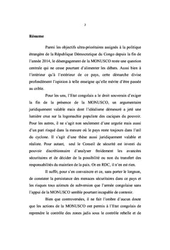 Le désengagement des Casques Bleus des Nations Unies en RD.Congo: