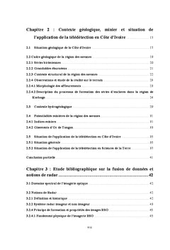 Discrimination des unités géologiques de Korhogo par fusion d'images