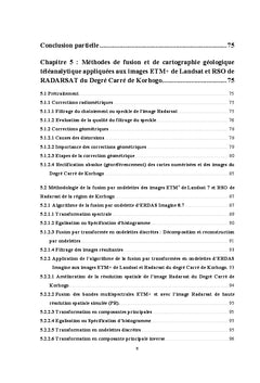 Discrimination des unités géologiques de Korhogo par fusion d'images