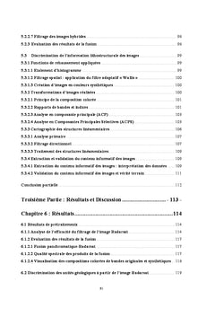 Discrimination des unités géologiques de Korhogo par fusion d'images