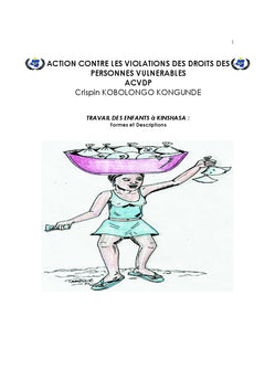 Travail des enfants à Kinshasa : Formes et descriptions