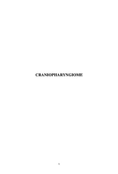 Le craniopharyngiome