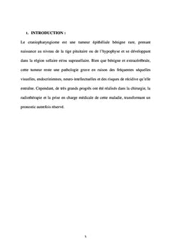 Le craniopharyngiome