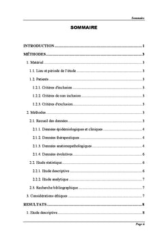 Facteurs histo-pronostiques de l'adénocarcinome du pancréas