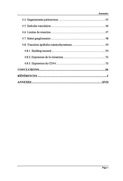 Facteurs histo-pronostiques de l'adénocarcinome du pancréas