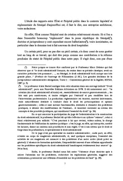 L'Etat et l'hôpital public au Sénégal