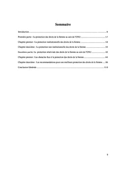 L'ONU et la protection des droits de la femme