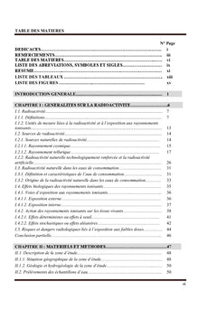 Radioactivite naturelle des eaux de consommation A Abidjan, C.I