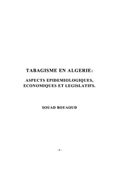 Tabagisme en Algerie