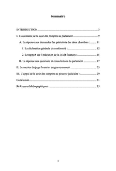 Conseil et assistance de la cour des comptes aux pouvoirs publics