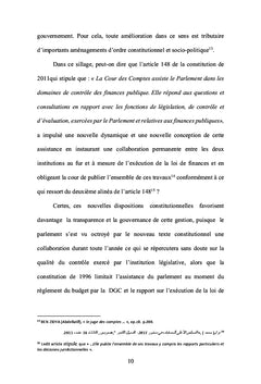 Conseil et assistance de la cour des comptes aux pouvoirs publics