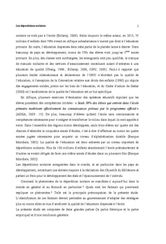 Les déperditions scolaires au niveau de l'enseignement élémentaire