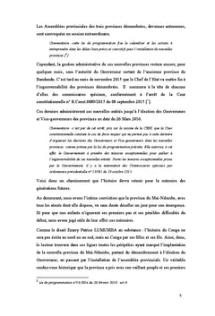L'installation de la nouvelle province du Mai-Ndombe