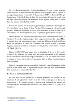 Une étude littéraire sur les oeuvres de Jean Giono