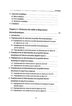 Propriétés thermodynamiques de la vapeur d'eau & analyse exergétique