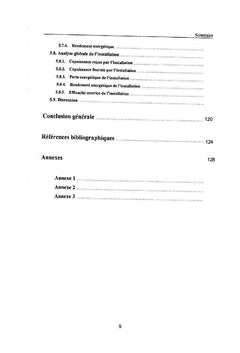 Propriétés thermodynamiques de la vapeur d'eau & analyse exergétique