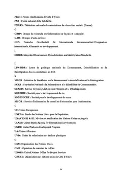 Cohésion sociale en Côte d'Ivoire à travers le processus de DDR