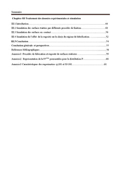 Effet des procédés de finition sur la rugosité des surfaces en contact