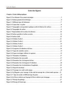 Effet des procédés de finition sur la rugosité des surfaces en contact