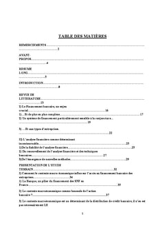Conjoncture economique et Acces des PME au Financement Bancaire