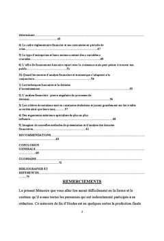 Conjoncture economique et Acces des PME au Financement Bancaire