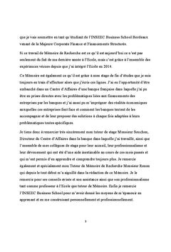 Conjoncture economique et Acces des PME au Financement Bancaire