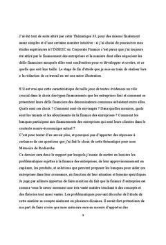 Conjoncture economique et Acces des PME au Financement Bancaire