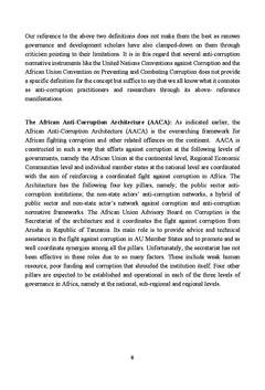 The African Union and the Fight against Corruption