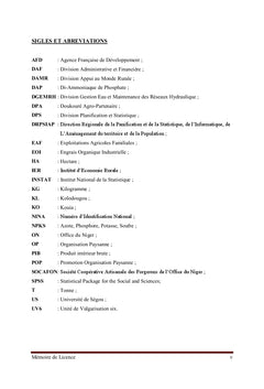 Etude de la Rentabilité économique des riziculteurs de l'ON
