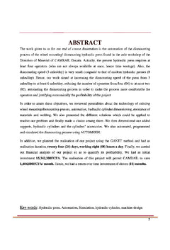 Automation of the Dismounting Process of a Hydraulic Press