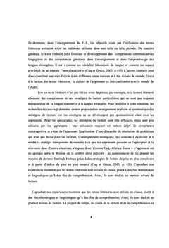 Enseignement de la lecture des textes littéraires en classe du FLE en Iran: défauts et solutions