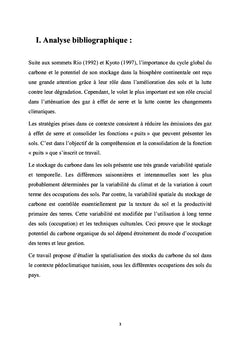 Cartographie de la fertilite des sols Tunisiens: carbone organique