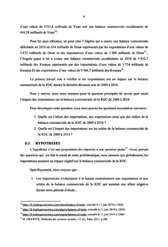 Importations et balance commerciale