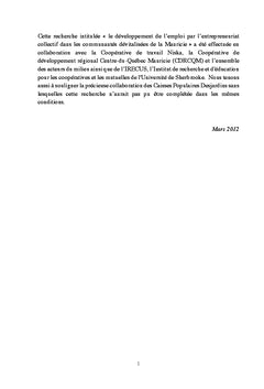 Développement et entrepreneuriat collectif