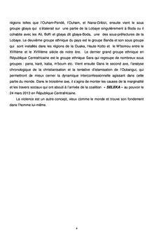 République Centrafricaine: Marginalité et violences