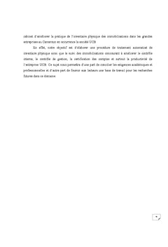 Traitement automatisé des inventaires physiques des immobilisations