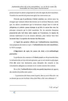 Authentification des actes immobiliers le cas de VeFA