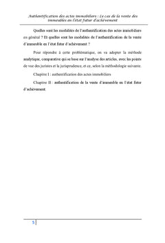 Authentification des actes immobiliers le cas de VeFA