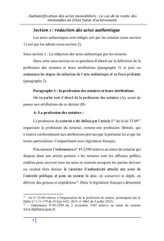 Authentification des actes immobiliers le cas de VeFA