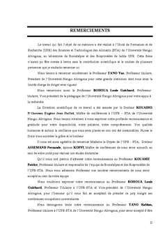 Caractéristiques chimiques et potentialités antioxydantes